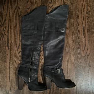 Size 7 over the knee boots, all leather, made in Italy.